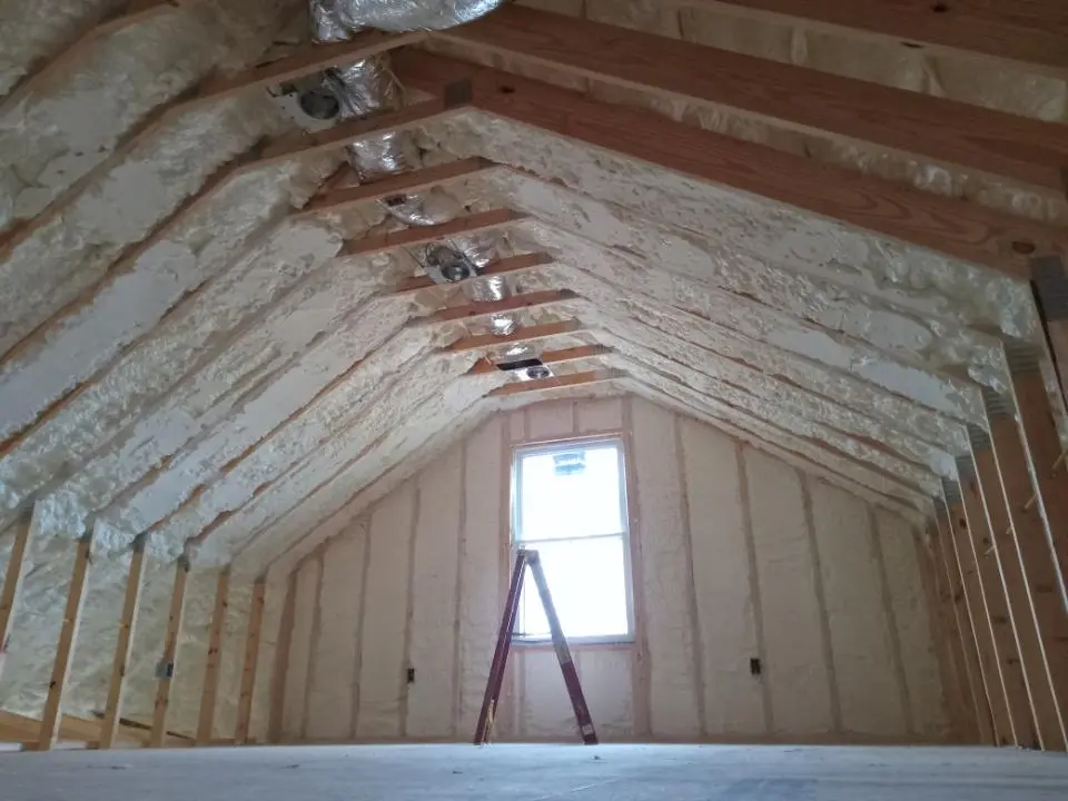 Spray foam roofing application for Crawl Space Insulation project in Whitewater